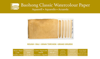 Akvarelový papír Baohong Classic 28x38cm rough 300g - 20ks v balení - 