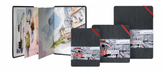 Akvarelový skicák HHM Zigzag leporello 14x14cm - 