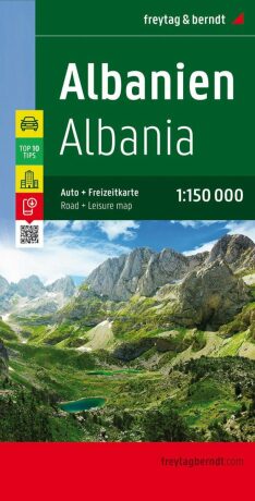Albánie 1:150 000 / silniční mapa + rekreační mapa - neuveden