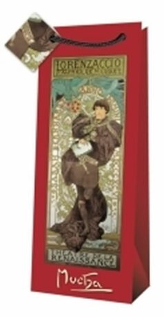 Alfons Mucha - dárková taška na lahev - neuveden