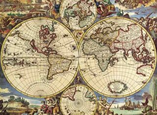 Anonimo: Mapa Světa - Puzzle/1000 dílků - neuveden