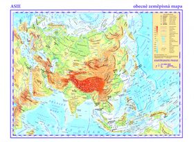 Asie Obecně zeměpisná mapa - neuveden