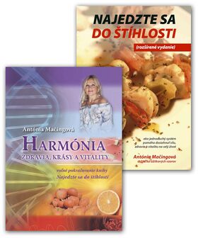 Balíček 2 ks Najedzte sa do štíhlosti + Harmónia zdravia, krásy vitality - Antónia Mačingová
