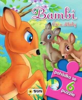 Pohádkové čtení s puzzle - Bambi čti a skládej - kolektiv autorů