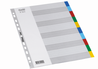 Bantex - Rozřaďovač A4 Bantex 10 barevných listů - 