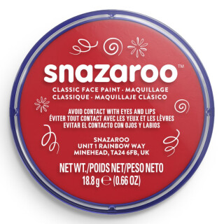 Barva na obličej Snazaroo 18ml – Bright Red - 