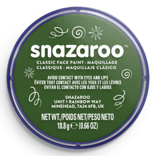 Barva na obličej Snazaroo 18ml – Dark Green - 