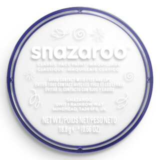 Barva na obličej Snazaroo 18ml – White - 
