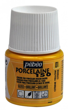 Barva na porcelán Porcelaine 45ml – 01 žlutá citronová - 