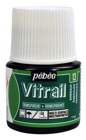 Barva na sklo Vitrail 45ml – 13 smaragdová - 