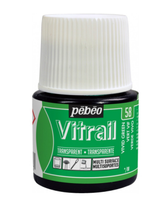 Barva na sklo Vitrail 45ml – 58 sytě zelená - 