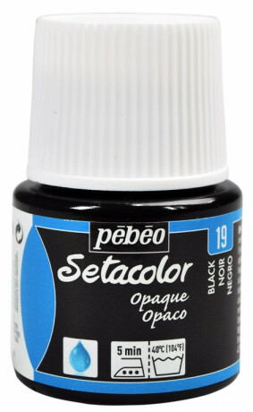Barva na textil Setacolor 45 ml – 19 černá - 