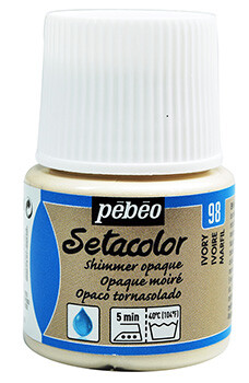Barva na textil Setacolor 45ml – 98 ivory lesklá - 