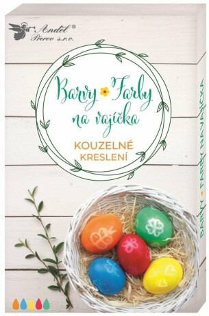 Barvy na vajíčka gelové 7750 Kouzelné kreslení, 5 ks, rukavice, zmizík - 