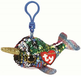 Beanie Boos Flippables Calypso přívěšek s flitry narval 8.5 cm - 