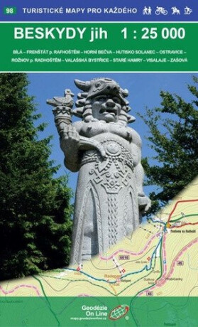Beskydy -  jih 1:25 000 / 98 Turistické mapy pro každého - neuveden