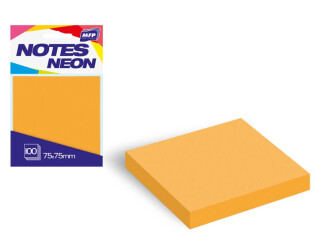 Bloček samolepící 75x75mm 100 listů oranžový neon - 