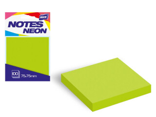 Bloček samolepící 75x75mm 100 listů zelený neon - 