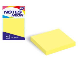 Bloček samolepící 75x75mm 100 listů žlutý neon - 