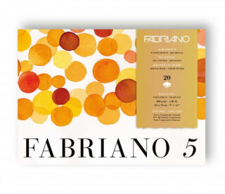 Blok pro akvarel Fabriano 5 23x31cm 300g Cold pressed - 