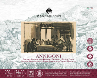 Blok pro kresbu Magnani Annigoni 24x30cm 250g 100% bavlna - 