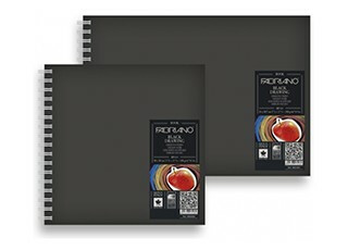 Blok s černými papíry Fabriano 190g A5 kroužková vazba - 
