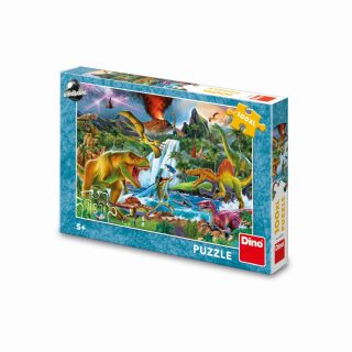 Puzzle 100XL Boj dinosaurů - neuveden
