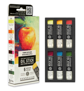 Sennelier oil stick sada 6ks – Bicoloured apple - 