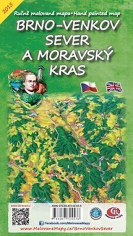 Brno venkov Sever a Moravský kras Skládací mapa - neuveden