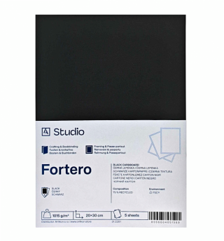 Černá lepenka Fortero 1015g 20x30cm, 5 listů - 