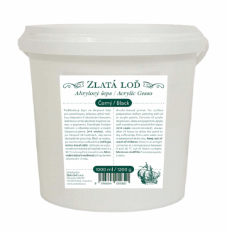 Černý akrylový šeps Zlatá loď 1000ml / 1200g - 