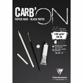 Černý skicák CarbON A3 120g, 20 listů - 