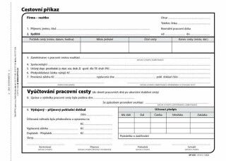 Cestovní příkaz, A5, 100 listů - neuveden