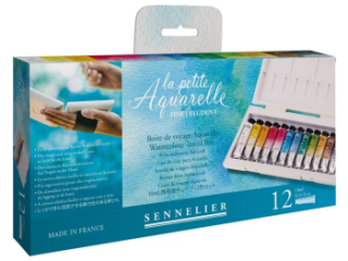 Cestovní sada akvarelových barev Sennelier 12x10ml Travel box - 