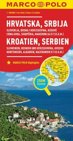 Chorvatsko, Srbsko, Slovinsko, Bosna 1:800T//mapa(ZoomSystem)MD - neuveden