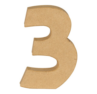 Číslovky z papírové hmoty – 3 - 