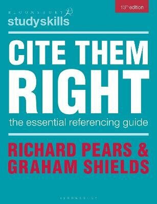 Cite Them Right - Pears Richard,Graham Shields