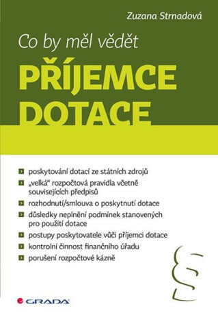 Co by měl vědět příjemce dotace - Zuzana Strnadová