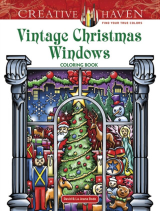 Creative Haven Vintage Christmas Windows Coloring Book - David Bodo,La Jeana Bodo