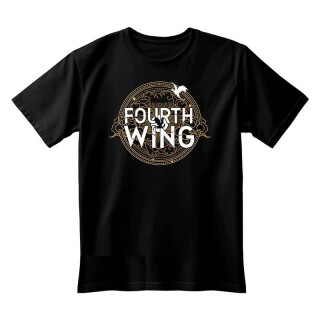 FOURTH WING - Černé unisex tričko - 