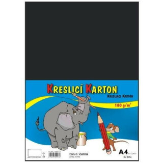 Čtvrtky černé A4 180g 50 listů - 