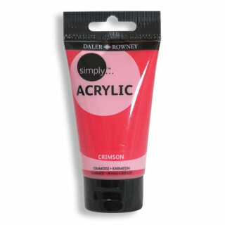 Daler - Rowney SIMPLY akrylová barva - Crimson 75 ml - neuveden
