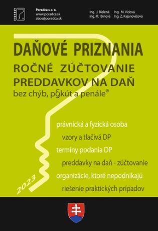 Daňové priznania FO a PO za rok 2023 - Miroslava Brnová,M. Vidová,J. Bielená,Z. Kajanovičová