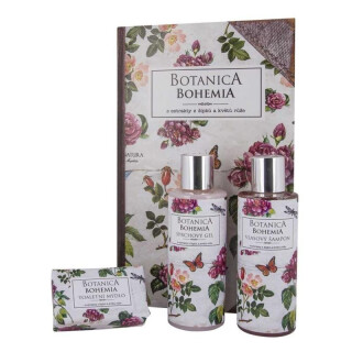 Dárková sada velká Botanica kniha - růže (sprchový gel, šampon, mýdlo) (poškozené) - neuveden