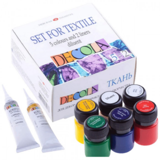 Decola Sada barev na textil - 5+2 x 20 ml - 