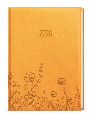 Denní diář 2026 David Vivella s ražbou A5 okrová Louka - 