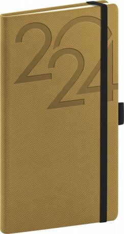 Diář 2024: Ajax - zlatý, kapesní, 9 × 15,5 cm - neuveden