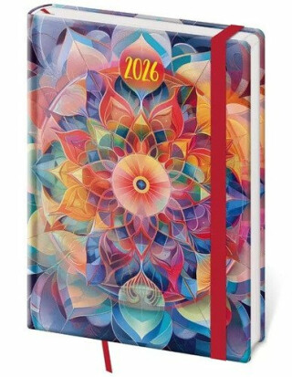 Diář 2026 denní A5 Vario - Kaleidoscope s gumičkou - neuveden