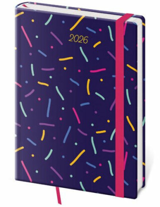 Týdenní diář 2026 A5 Vario Sprinkles s gumičkou - 