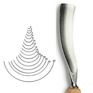 Dláto Stubai ostré U zahnuté 5518 – šířka 25mm - 